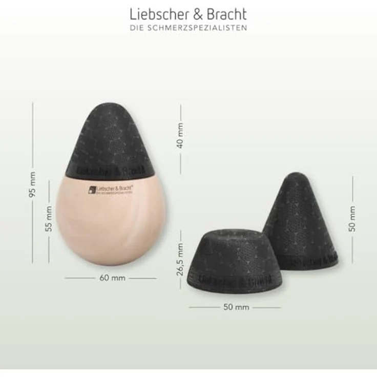 Liebscher & Bracht Schmerzfrei-Drücker-Set – 5-teilig, mit mittelharten Aufsätzen für gezielte Light-Osteopressur Übungen – Bild 6