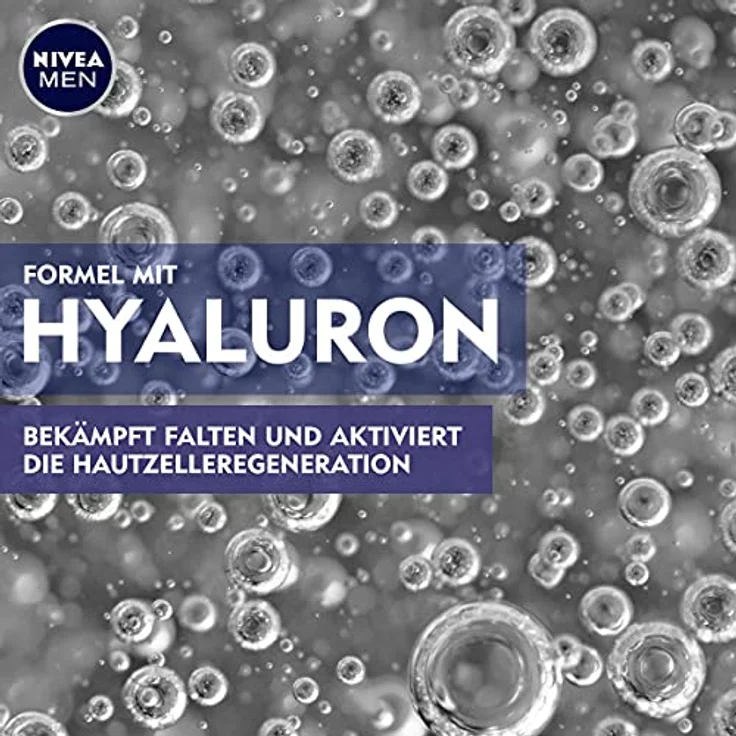 Nivea Men Hyaluron Hydro Feuchtigkeitsspendendes Gesichtsgel gegen Falten 50 ml für Männer – Bild 5