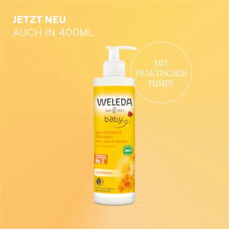 Weleda Baby Shampoo und Waschgel 2in1, sanfte Pflege mit Calendula für Kinder, 400 ml – Bild 10