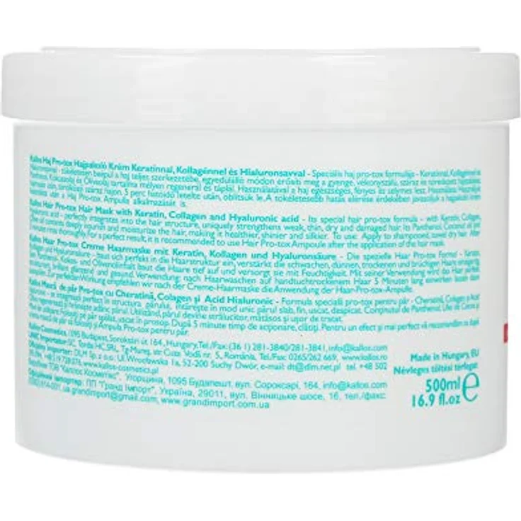 Kallos Kjmn Haar Pro-Tox Creme Haarmaske Mit Keratin 500 ml – Bild 3