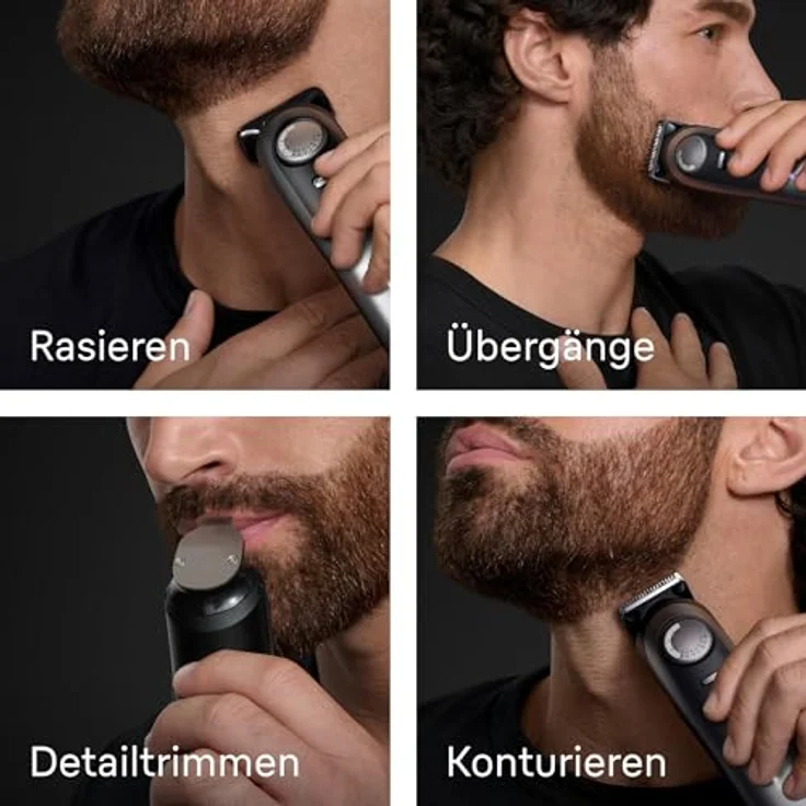 Braun BT9560 Bartschneider – 0-20 mm, 50 Schnittstufen, Edelstahlklingen, 180 Min. Akkulaufzeit, 4 Kämme, Präzisionstrimmer – Bild 8