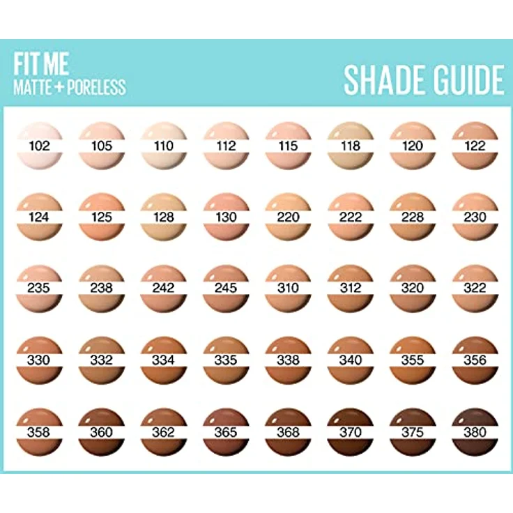 MAYBELLINE Fit me MatteundPoreless Make up, flüssiges Make up, passt sich dem Hautton an, feuchtigkeitsspendend, Nr. 355 Pecan, 30 ml (1er Pack) – Bild 3