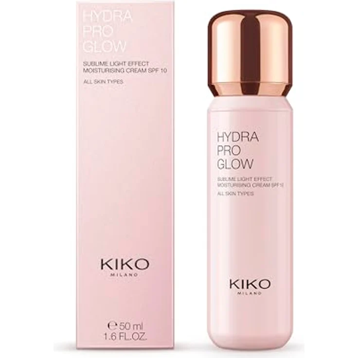 KIKO Milano Hydra Pro Glow Intensive Feuchtigkeitscreme mit Hyaluronsäure und SPF 10, 50 ml, für Damen, schnell einziehend, spendet intensiv Feuchtigkeit, verbessert Hautbild – Bild 1