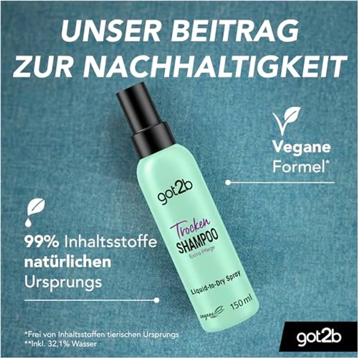 got2b Trockenshampoo Extra Pflege Liquid-to-Dry Spray, 6 x 150 ml, Trockenshampoo ohne Rückstände mit fruchtig-floralem Duft – Bild 3