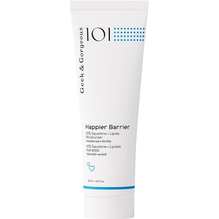 Geek & Gorgeous 101 Basics Happier Barrier Moisturizer, Feuchtigkeitsspendende Gesichtscreme mit natürlichen Inhaltsstoffen, Unisex, 50 ml