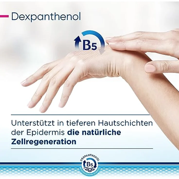 Bepanthol DERMA Regenerierender Handbalsam für die tägliche Pflege, beruhigt sofort juckende, trockene Hände, zieht schnell ein und spendet bis zu 48h Feuchtigkeit. Mit B5-Regenerations-Komplex, 50ml – Bild 5