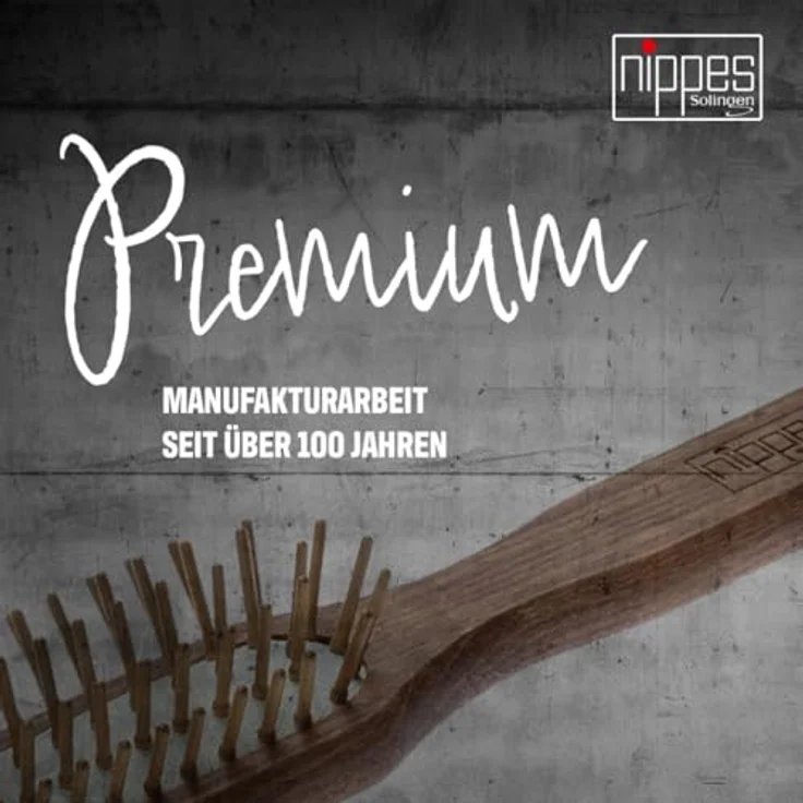 Nippes Pneumatik-Haarbürste, Länglich Schmal, Holzstifte, 5-Reihig – Bild 7