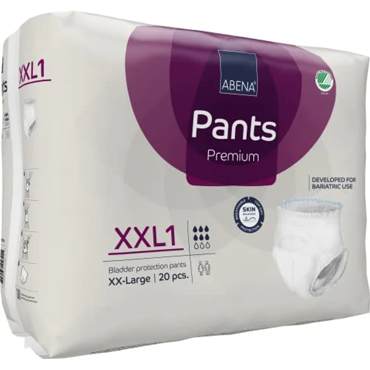 ABENA Pants XXL1 Premium Inkontinenzhosen, 20 Stück Pack, 152,4–203,2 cm Taille, 1700 ml Saugfähigkeit, von ABENA – Bild 2