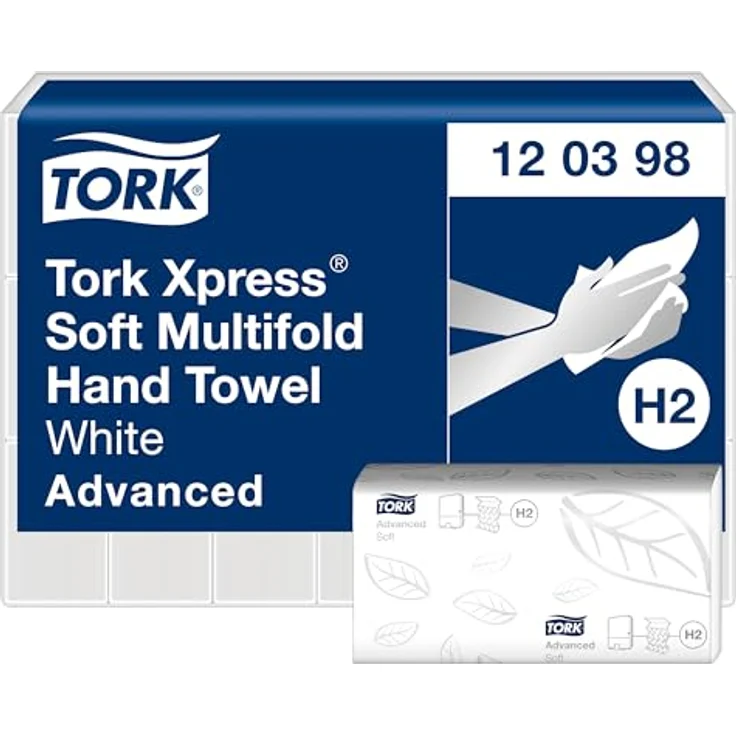 Tork Papierhandtücher Xpress Advanced, 120398, H2, 2-lagig, Interfold-Falz, 21,2 x 25,5cm, 3780 Stück – Bild 1