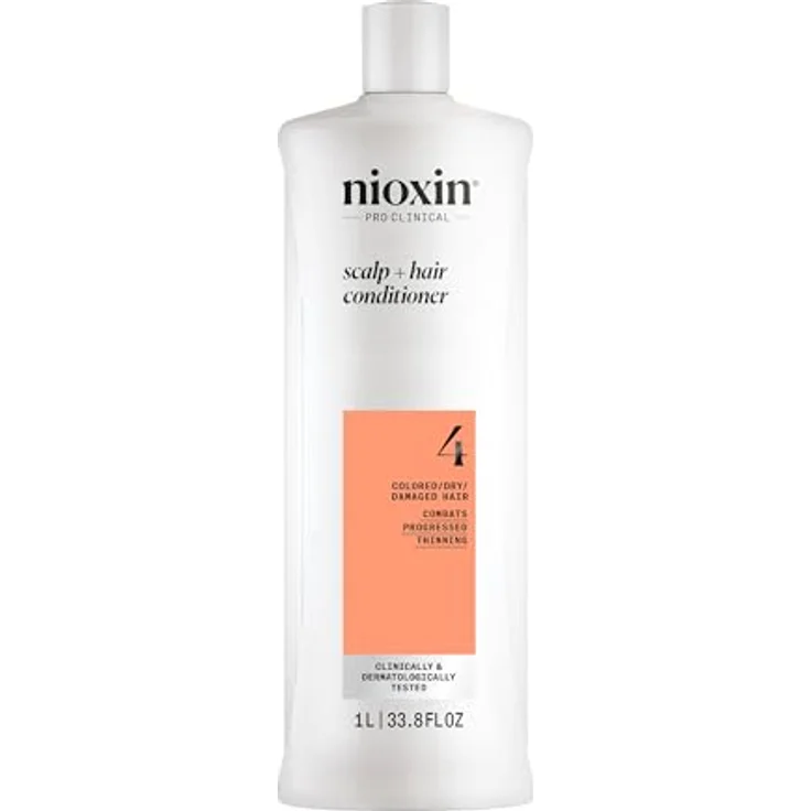 NIOXIN Scalp + Hair System 4 Conditioner - Haarspülung für strapaziertes, sichtbar dünner werdendes Haar - mit Biotin, Koffein & Niacinamid (1 l) – Bild 1