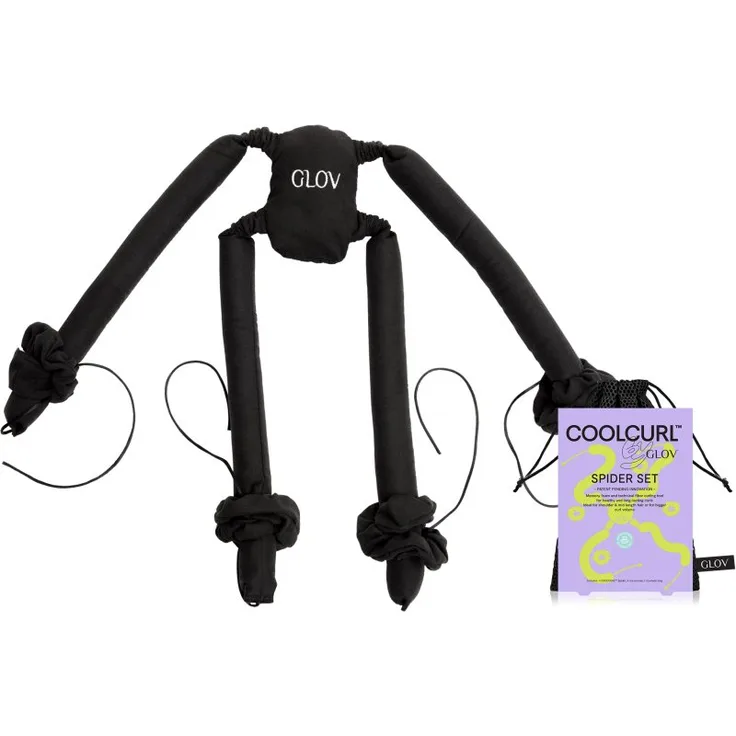 GLOV CoolCurl Spider Set, Haar-Accessoire zum Lockenstyling, Schwarz, schonend und ohne Hitzeschäden