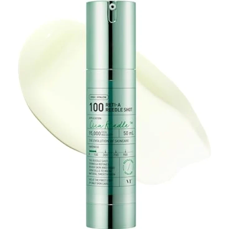 VT Cosmetics Reti-A Reedle Shot 100, Gesichtsserum mit Cica Reedle-Technologie und Bakuchiol, 50 ml – Bild 1