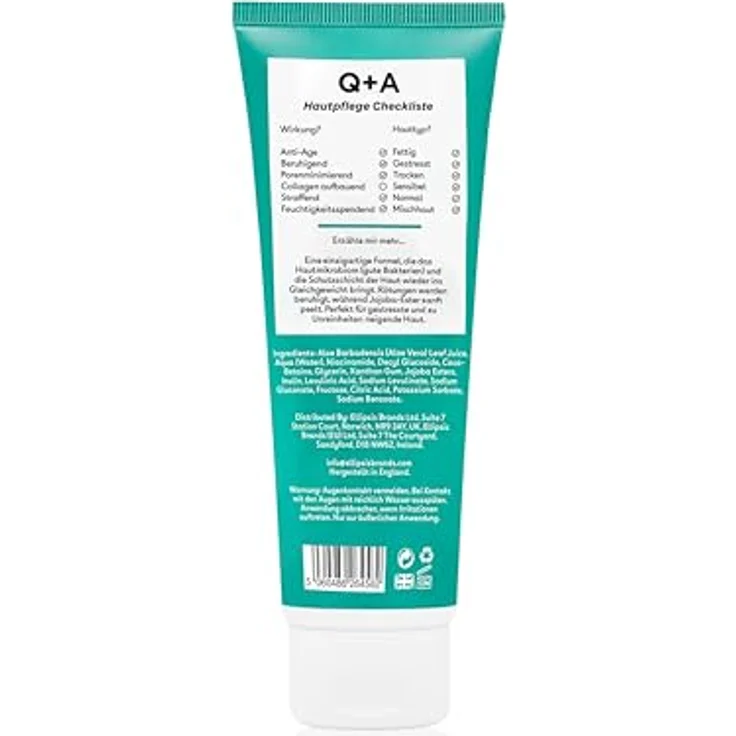 Q+A Niacinamid Sanftes Reinigungspeeling, 125ml, beruhigend, feuchtigkeitsspendend, tierversuchsfrei, vegan – Bild 2