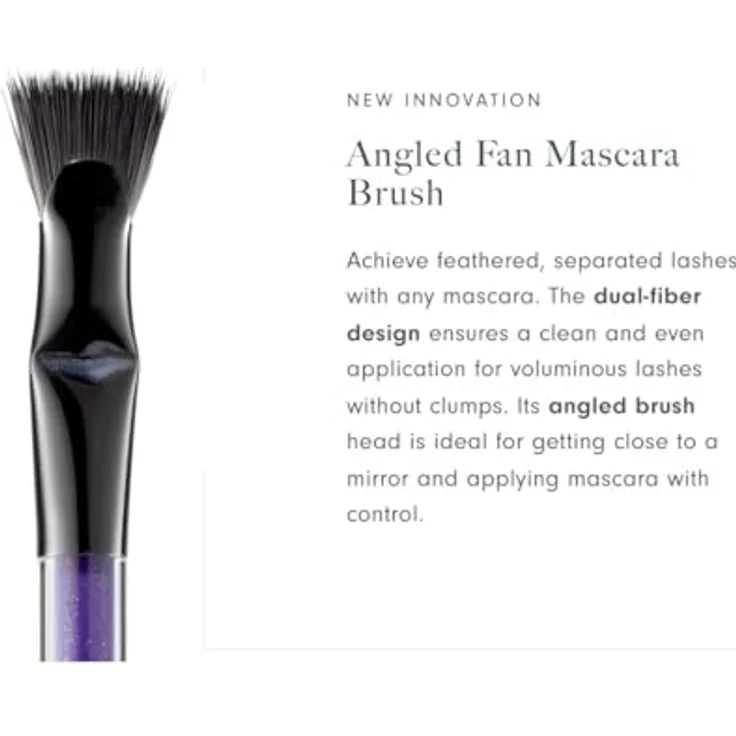 KEVYN AUCOIN Angeled Fan Mascara Brush, gewinkelte Fächerbürste für voluminöse Wimpern ohne Klümpchen – Bild 2
