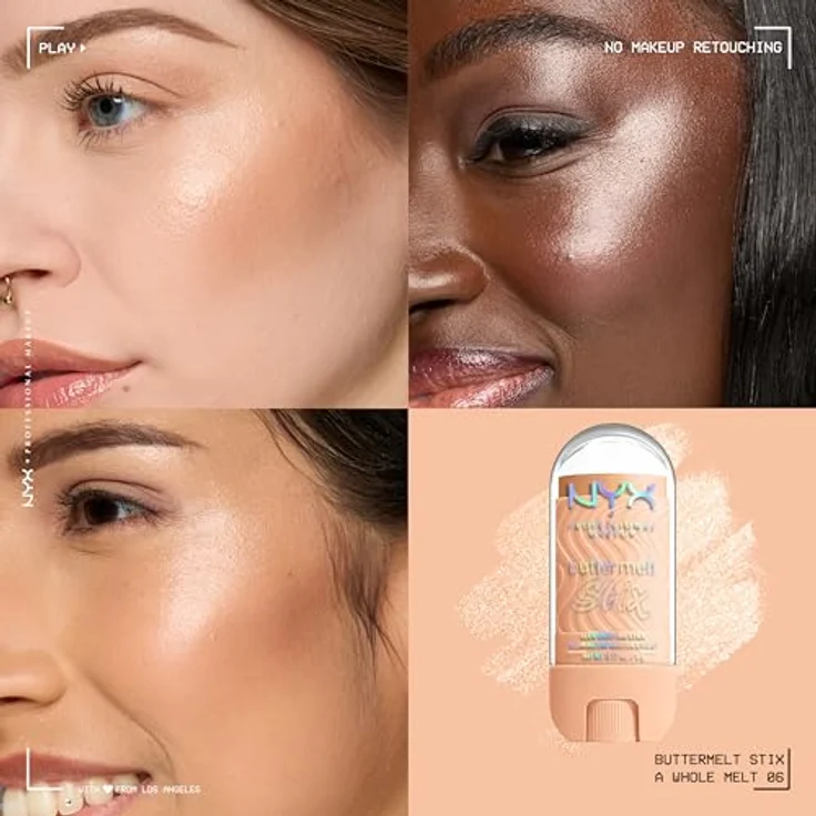 NYX PROFESSIONAL MAKEUP Buttermelt Stix Glow Boosting Stix, samtig-weicher Highlighter, bis zu 8h Halt, 14 Farbtöne – Bild 2