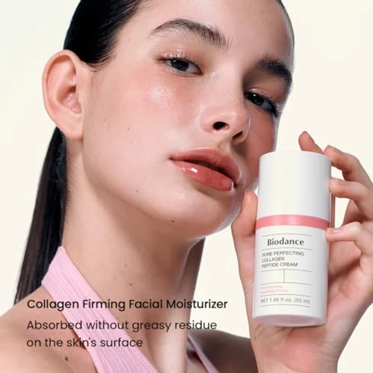 Biodance Pore Perfecting Collagen Peptide Cream 50ml – porenverfeinernde Gesichtscreme mit Peptiden, Hyaluronsäure und Anti-Aging-Effekten – Bild 2