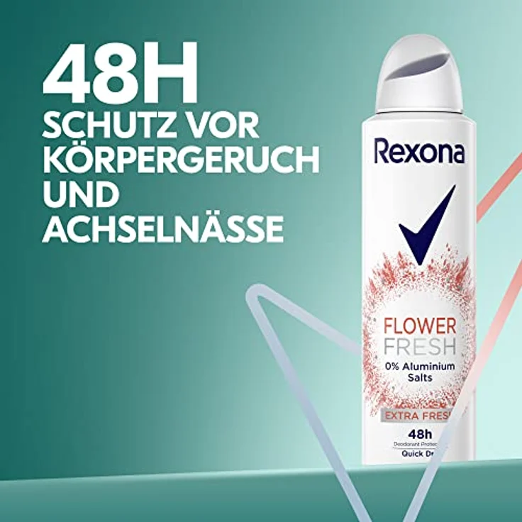 Rexona Deo Spray Flower Fresh Deo ohne Aluminium mit 48-Stunden-Schutz gegen Körpergeruch 150 ml 1 Stück – Bild 4