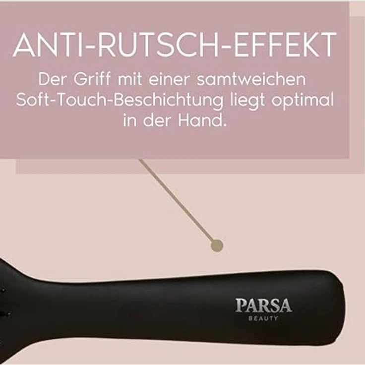 PARSA Beauty Professional Wirkstoffbürste Keratin + Biotin Rundföhnbürste 44mm - Haarbürste zum Glätten und Pflegen - Haarbürste lockiges Haar - Haarbürste langes Haar – Bild 5
