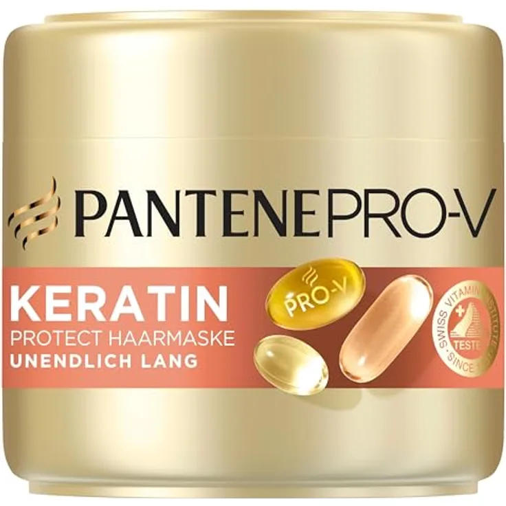 Pantene Pro-V Unendlich Lang Keratin Reconstruct Haarmaske, Intensivkur mit 50% mehr Wirkstoffen für bis zu 100% stärkeren Haaraufbau, 300ml
