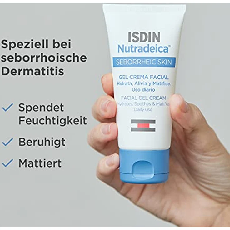 ISDIN Nutradeica Gel-Creme für das Gesicht | Seborrhoische Gesichtshaut | 50ml – Bild 5