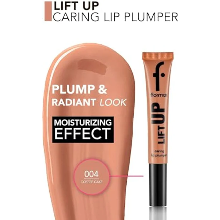 Flormar LIFT UP Lip Plumper, Lipgloss mit Hyaluronsäure für voluminöse Lippen, 10 ml, Coffee Cake – Bild 2