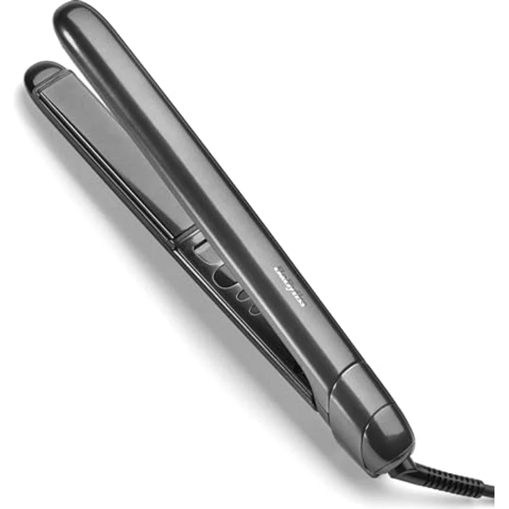BaByliss ST260E Titanium Shine Glätteisen, Titan-Keramik-Technologie, 5 Temperatureinstellungen 150–230°C, weltweit nutzbar, Silber – Bild 1