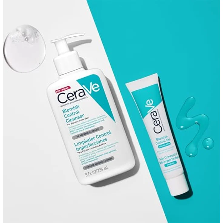 CeraVe Blemish Control Reinigungsgel für unreinheitenanfällige Haut, 473 ml, verstopft nicht die Poren, sanfte Make-up Entferner – Bild 9
