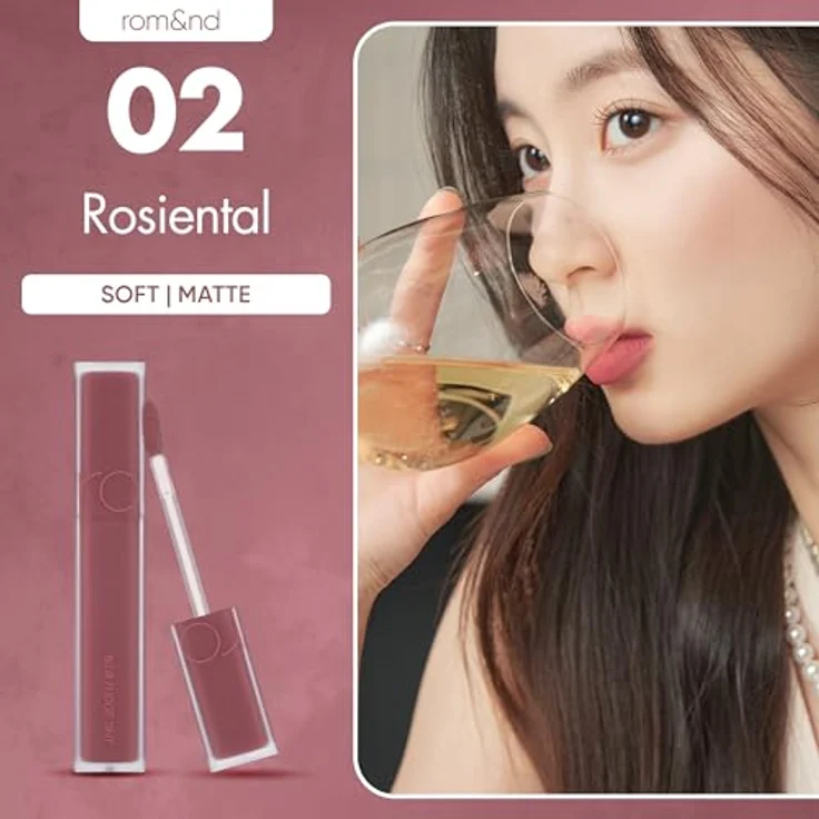 rom&nd Blur Fudge Tint 5g (02 ROSIENTAL), Lippenstift mit samtigem mattem Finish und weicher Formel für einen verwischten Effekt – Bild 2