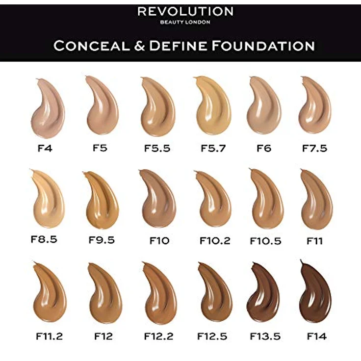 Makeup Revolution, Conceal & Define Grundierung, F11, 23ml – Bild 3