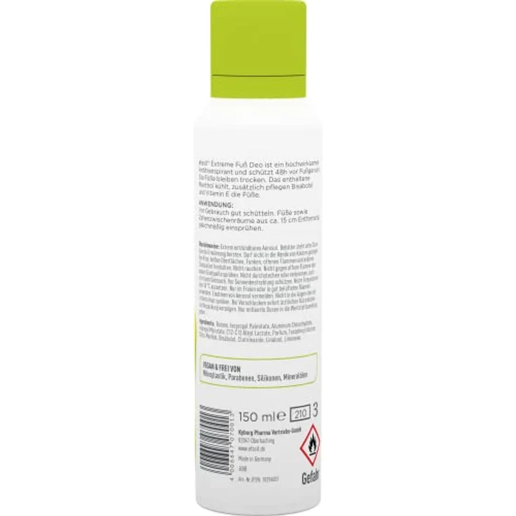 efasit Extreme Fuß Deo, 150 ml - 48h Trocken Wirkung, Antitranspirant für die Füße, hält die Füße trocken und reduziert den Fußgeruch – Bild 2