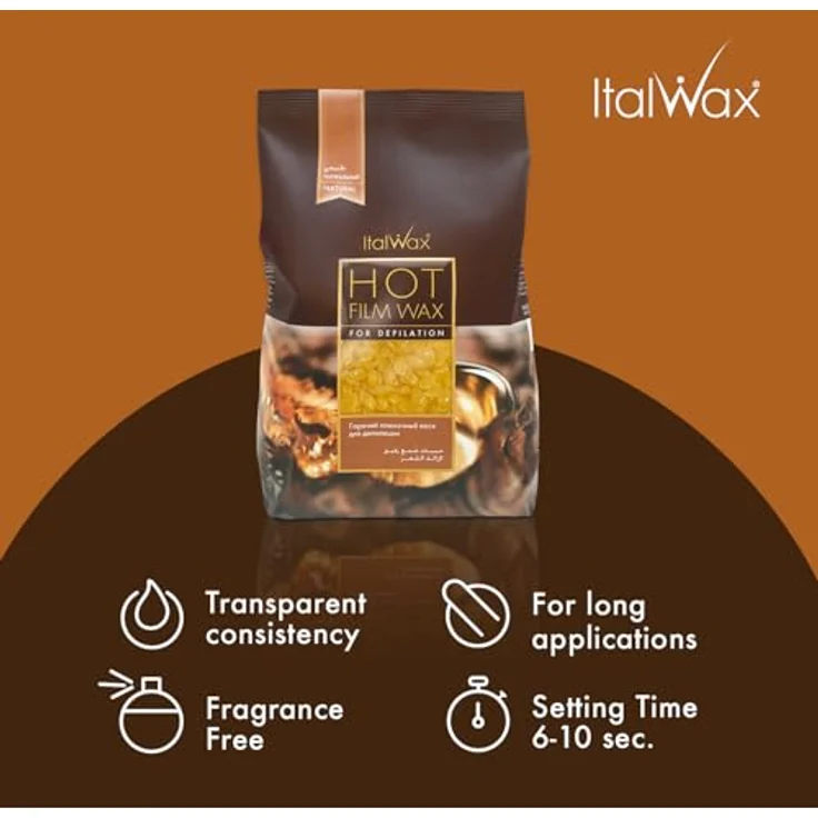 Italwax Film wax Wachsperlen Nature 1 kg Heißwachs – Bild 3