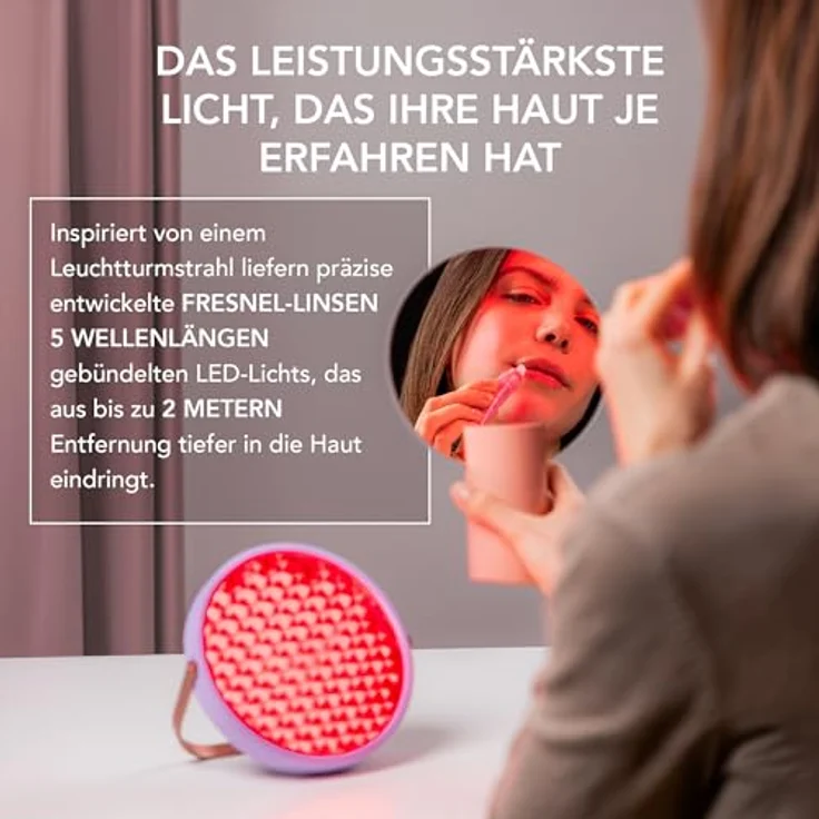 FOREO UFO LED Advanced Lighthouse Panel – Kabelloses LED-Panel mit tiefem Nahinfrarot, Rot, Amber & Blau für Gesicht und Körper, 5 Lichtmodi, wirksam aus bis zu 2 m Entfernung – Bild 3