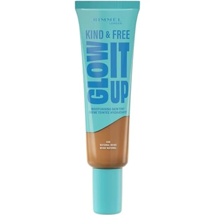 Rimmel Kind & Free Glow It Up Moisturising Skin Tint, leichtes Foundation Make-up für empfindliche, trockene und normale Haut, 30 ml – Bild 1