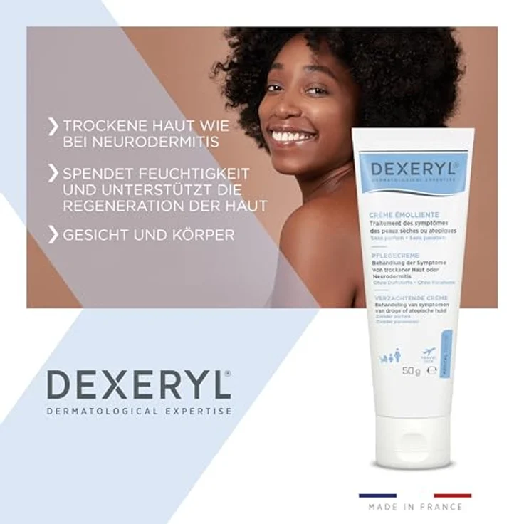 DEXERYL Dexeryl Creme, Pflege und Schutz für trockene Haut, parfümfrei und ohne Parabene, 50 g – Bild 4