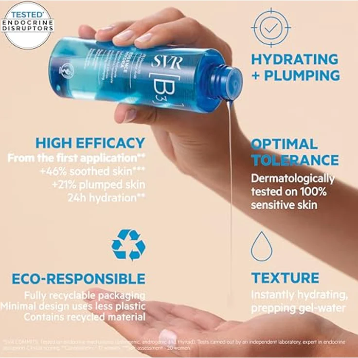 SVR Lotion [A] [B3] [C] Essence Hydra [B3] 150 ml, feuchtigkeitsspendende Wirkung – Bild 5