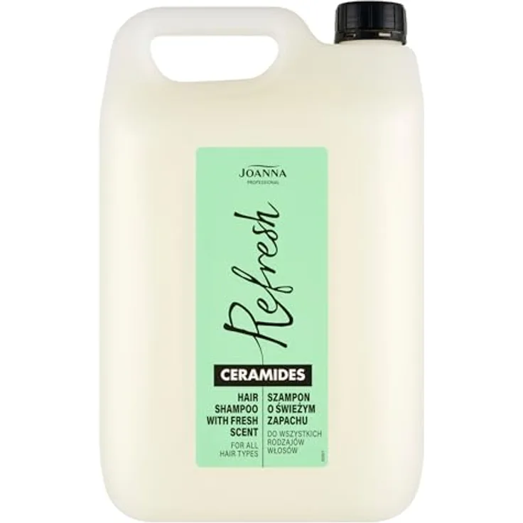 JOANNA PROFESSIONAL Ceramide Shampoo 5L, Haarpflege mit Ceramiden & Fruchtduft, sanfte Reinigung für alle Haartypen, Profi-Formel für Friseure