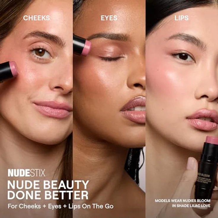 Nudestix NUDIESOOM Blush, cremiger Rouge & Bronzer in der Farbe Poppy Girl, 7 g – Bild 7