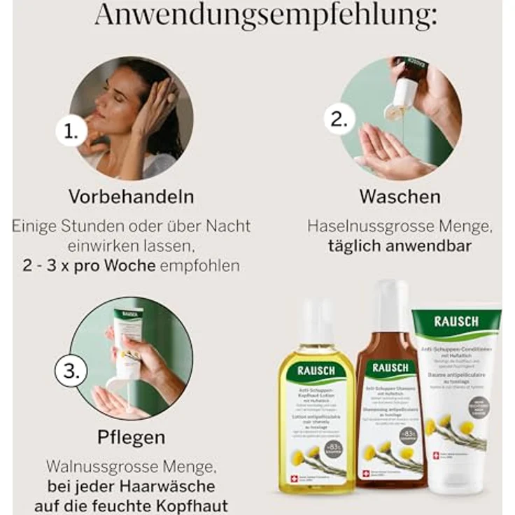 Rausch Anti-Schuppen-Conditioner mit Huflattich, 150 ml - Effektive Schuppenbekämpfung und Pflege für gesundes Haar – Bild 6