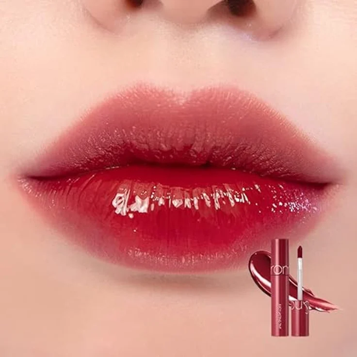 rom&nd Juicy Lasting Hochpigmentiertes Lipgloss Farbton 12 Cherry Bomb, 5,5 g, kräftige Farbe mit langanhaltendem Glanz und feuchtigkeitsspendender Pflege – Bild 2