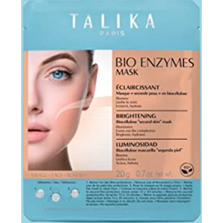 Talika Bio Enzymes Mask Brightening Tuchmaske für Strahlende Haut 20 g, für Damen und Herren – Bild 5