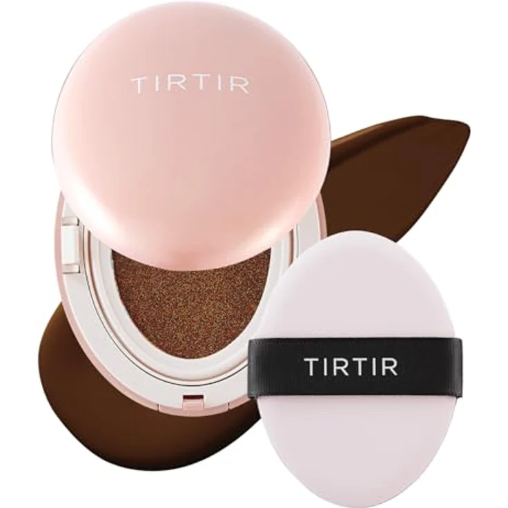 TIRTIR Mask Fit All Cover Cushion, mattierendes Make-up mit Hyaluronsäure, Farbton 51N Fudge, 18 g – Bild 1