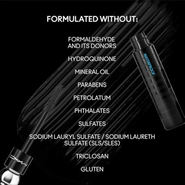 MAC Cosmetics M·A·CStack Waterproof Mascara, Wasserbeständige Wimperntusche für mehr Volumen, Farbton Black Stack, 12 ml – Bild 4