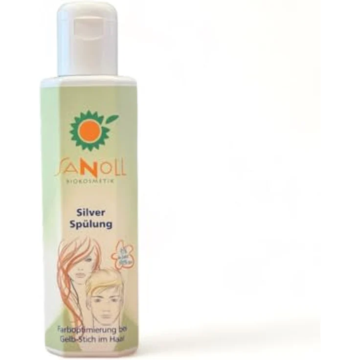 Sanoll Silver Spülung, Bio-Conditioner zur Neutralisierung von Gelb- und Goldstichen, 150 ml