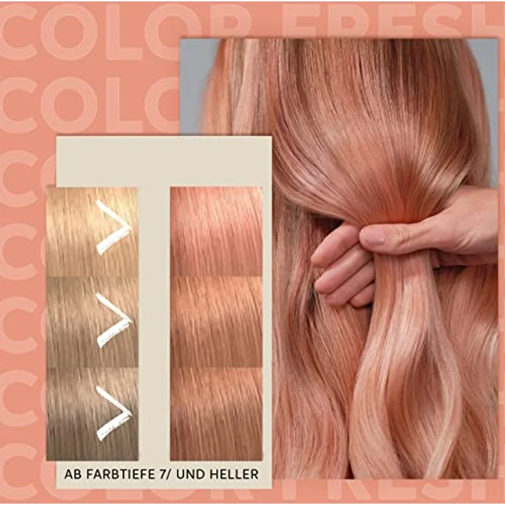 Wella Professionals Color Fresh Mask Peach Blush – Haarkur zum Beleben und Verändern der Haarfarbe – pflegende Tönung mit Avocadoöl – für blondes und aufgehelltes Haar – 150 ml – Bild 5