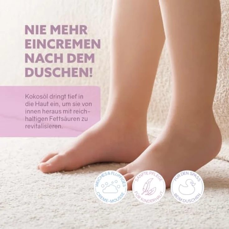 puremetics 3in1 Dusch-Fluff für Kinder, veganes Duschgel und Seife mit fruchtigem Kaugummi-Duft, 200 g – Bild 4