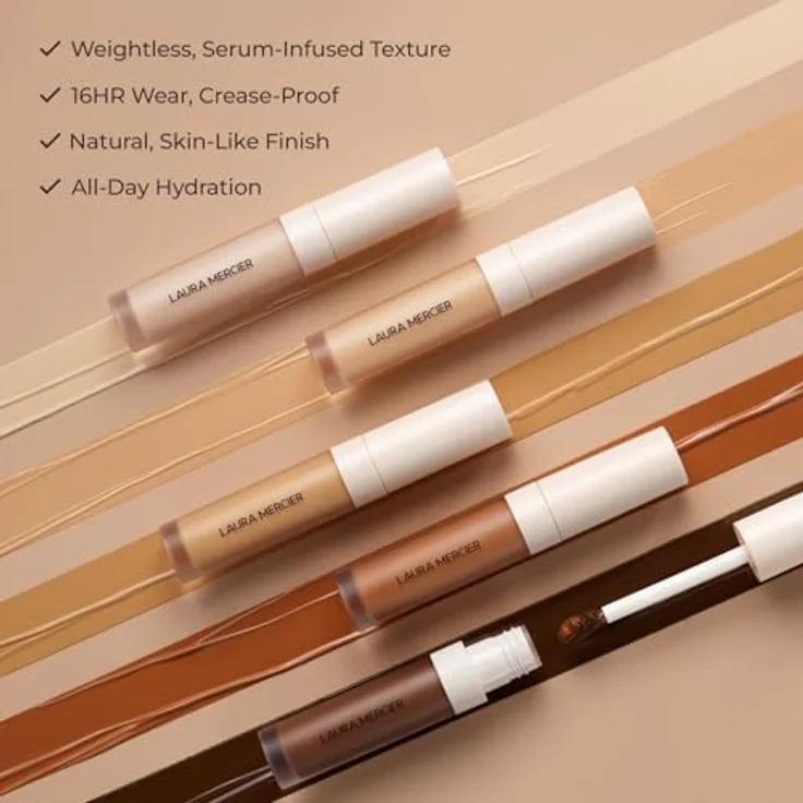 Laura Mercier REAL FLAWLESS CONCEALER 2W1, 5,4 ml, langanhaltender Concealer mit natürlichem Finish, 1N1 – Bild 5