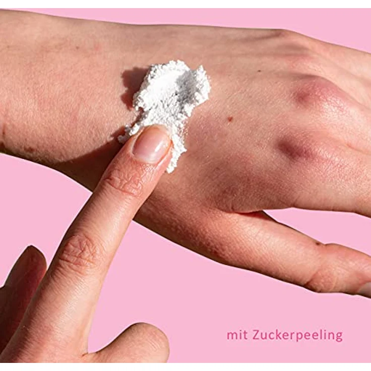 puremetics 3in1 Dusch-Fluff 250 g Duschgel Peeling und Lotion in Einem 100% vegan & plastikfrei pflegend hautverfeinernd & glättend – Bild 3