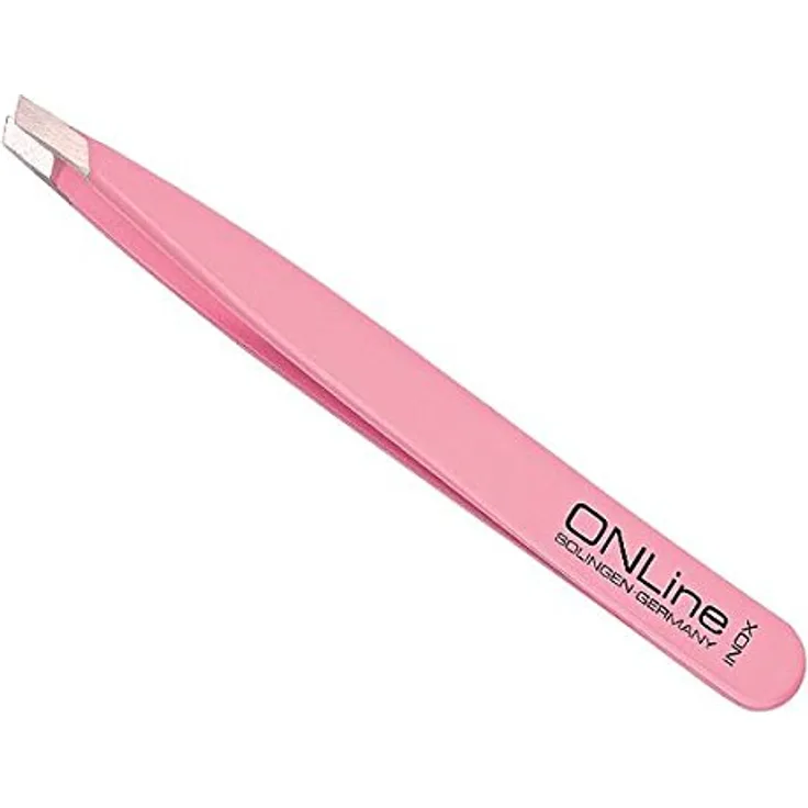 ONLine Pinzette Schräg INOX, Gesichtspflege-Accessoire, rosa