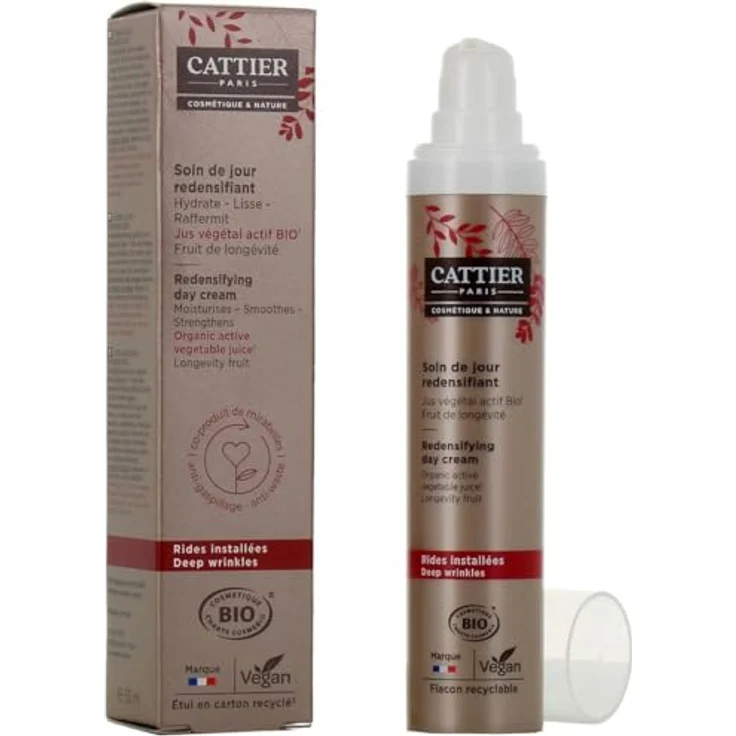 Cattier Bio-Tagespflege, verdichtend, 50 ml, feuchtigkeitsspendend, vegan – Bild 2