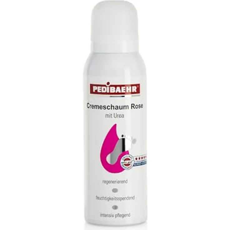 Pedibaehr Cremeschaum Rose, 125ml Fußpflege für sehr trockene Haut, hydratisierend